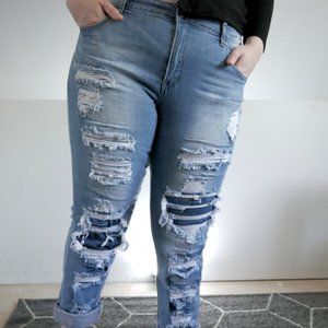 nwot high waist forever covergirl jeans 14w